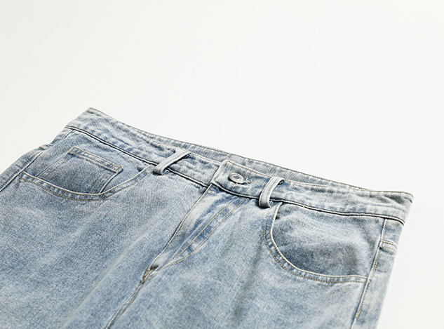 Straight loose nine-point men's jeans