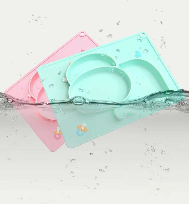 Baby Silicone Suction Cup Dishes Cartoon Learning
