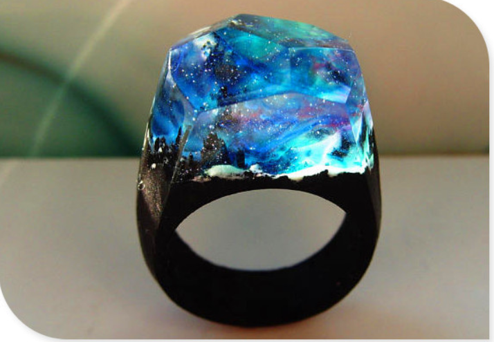 Multicolored rainbow ring