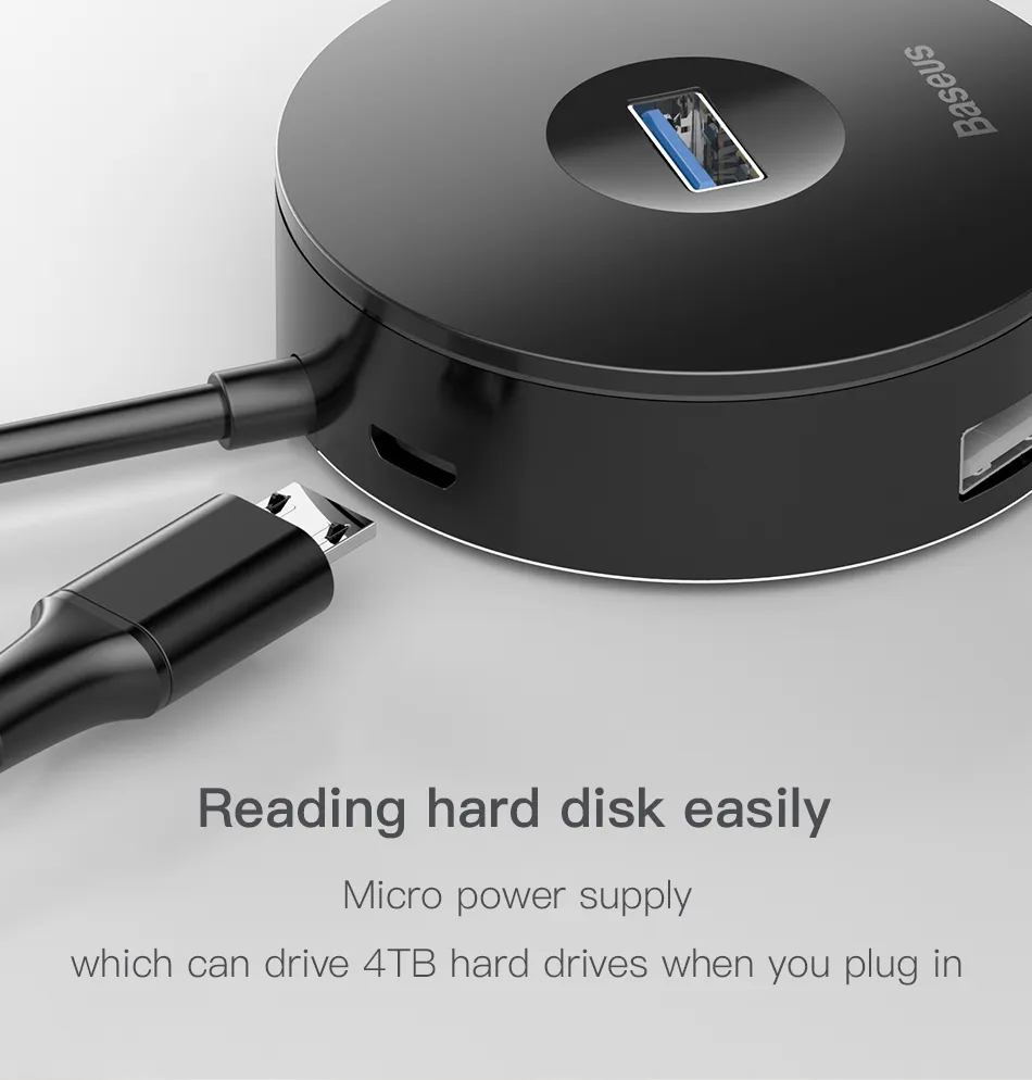 hub notebook usb adapter hub round box – image 2