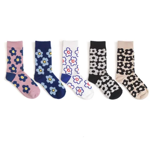 Cute Cartoon Flower Socks Cotton Girl in Stockings