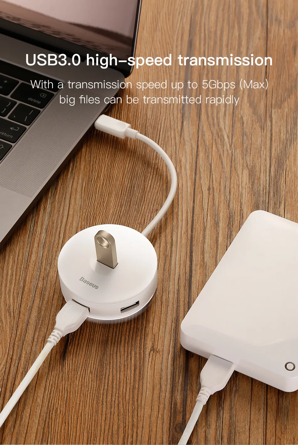 hub notebook usb adapter hub round box – image 4