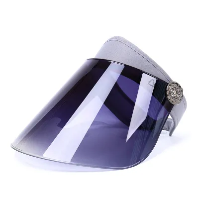 Anti-UV Sun Visor Hat - Gray