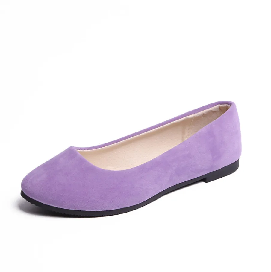 Shallow mouth flat shoes - Purple