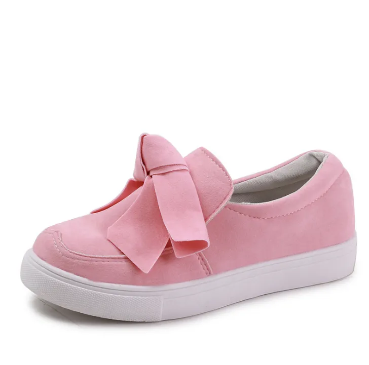 Bow canvas shoes - Pink