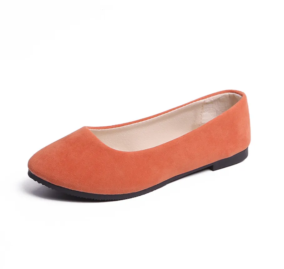 Shallow mouth flat shoes - Orange