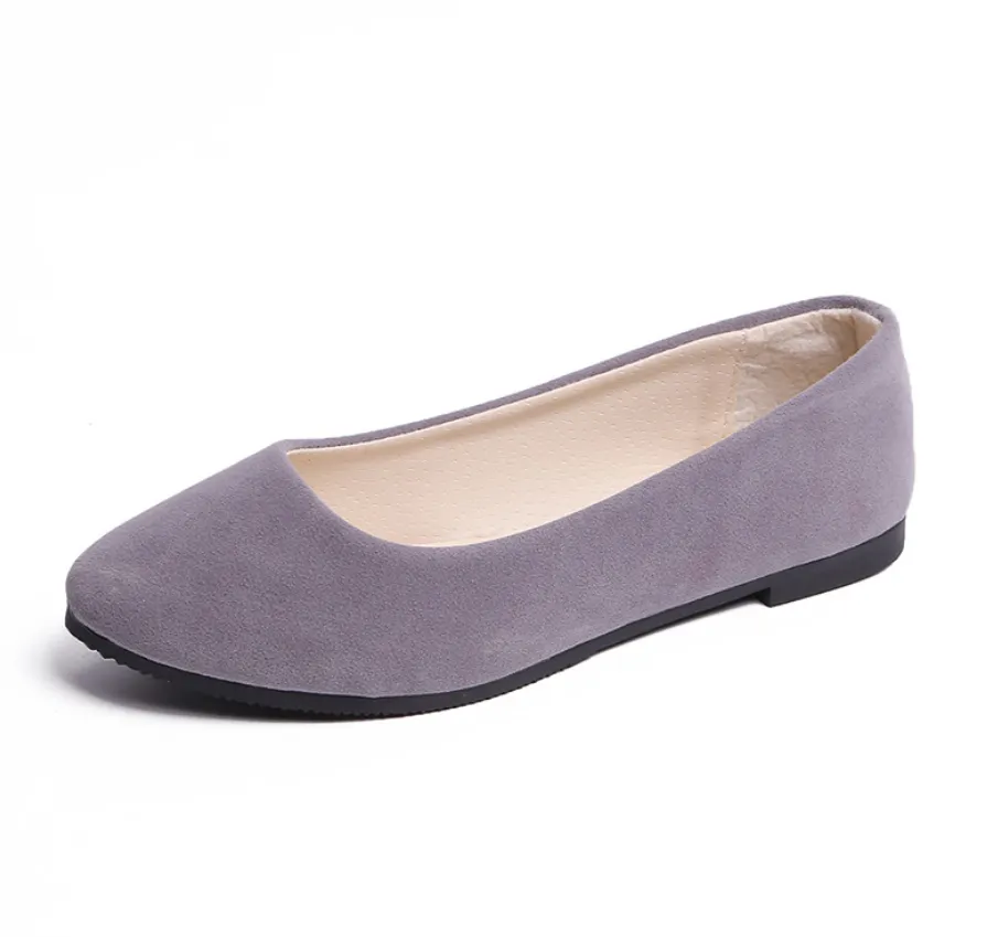 Shallow mouth flat shoes - Grey