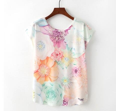 Novelty women's T-shirt cute cat print T-shirt