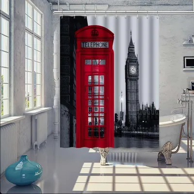 Polyester shower curtain Call Box - Shop at LoveMi