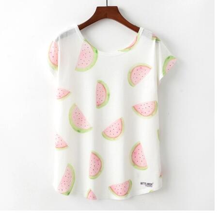 Novelty women's T-shirt cute cat print T-shirt