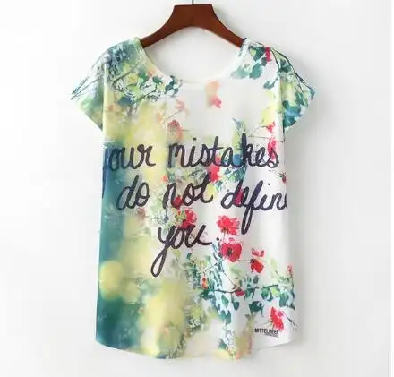 Novelty women's T-shirt cute cat print T-shirt