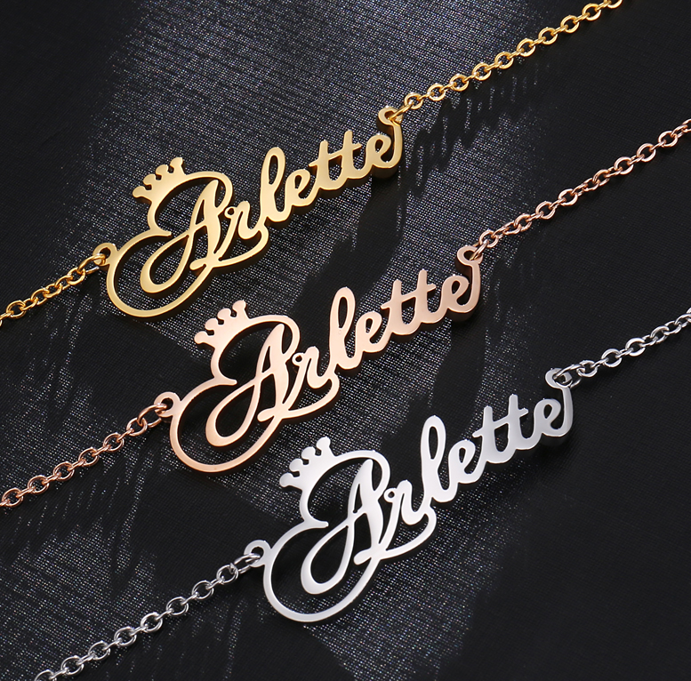 Letter stainless steel bracelet female