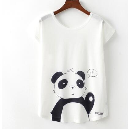 Novelty women's T-shirt cute cat print T-shirt