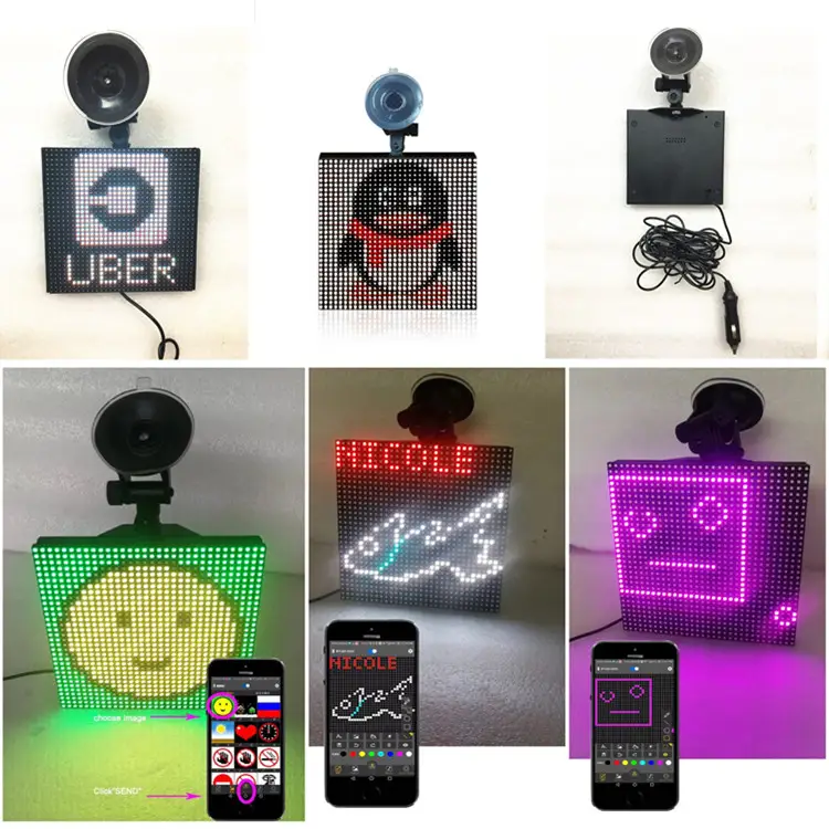 P4-32x32RGB Interesting Rear Window Car Display