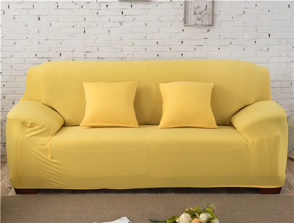 Solid Corner Sofa Covers Couch Slipcovers Elastica Material Sofa Skin Protector Cover Sofa Armchair - Pillowcase×2