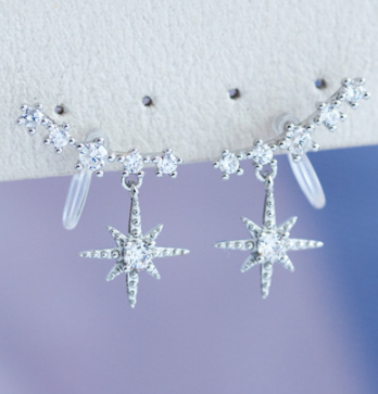 Six-pointed star micro-set ear