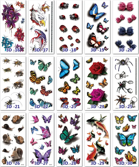 Waterproof tattoo sticker 3D 24Style - Shop at LoveMi