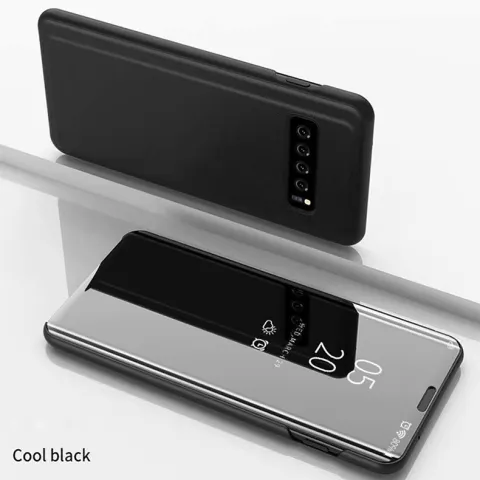 Luxury Leather Transparent Mirror Flip Phone Case