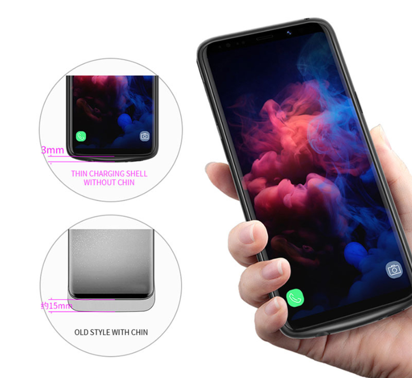 Back clip battery charging treasure s8s9 fast charge wireless large capacity mobile power phone case