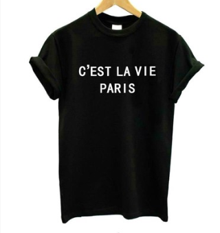 C'EST LA VIE PARIS Short Sleeve T-Shirt