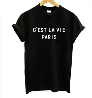C'EST LA VIE PARIS Short Sleeve T-Shirt