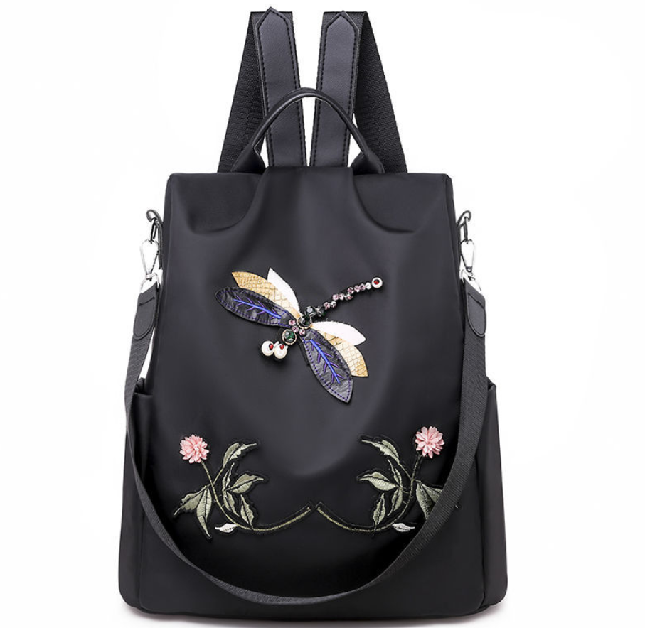 Oxford cloth embroidered backpack