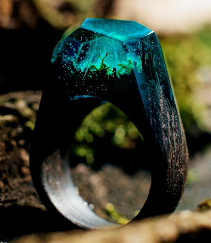 Resin and wood ring