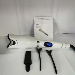 Rose-shaped heating liquid crystal curler - White - View 1