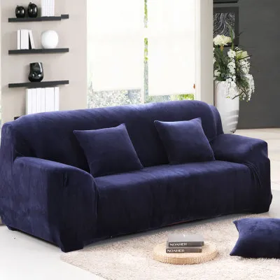 Plush thick universal leather sofa towel cover Navy - Shop at LoveMi