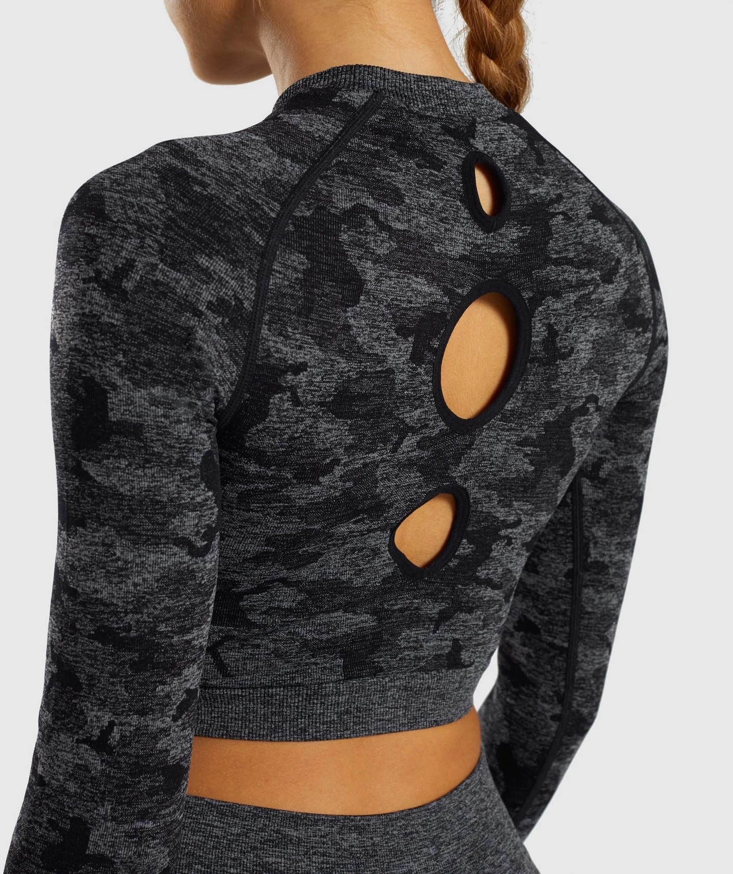 Camouflage seamless yoga top