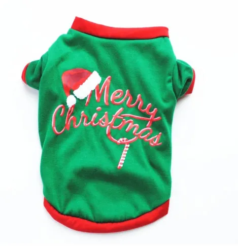 Dog Christmas Costume Sweatshirt Vest Clothes 2 Style - Shop at LoveMi