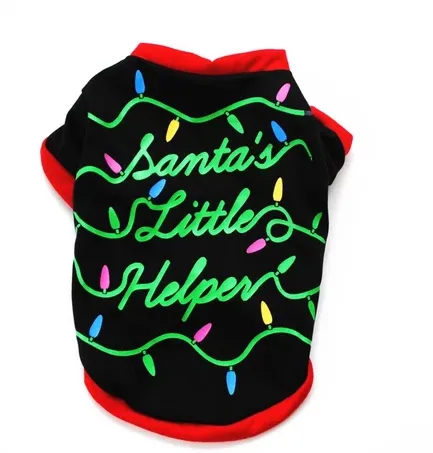 Dog Christmas Costume Sweatshirt Vest Clothes - 3 Style