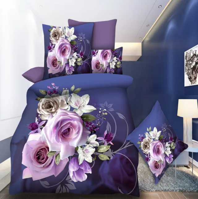 Brushed 3D four piece set E Blue - Shop at LoveMi