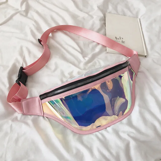 Laser shoulder messenger bag Pink - Shop at LoveMi