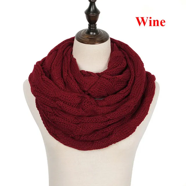 Women's knit collar - Wine