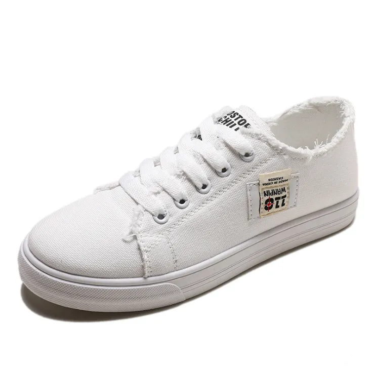 Fashion canvas shoes - White