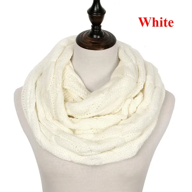 Women's knit collar - White