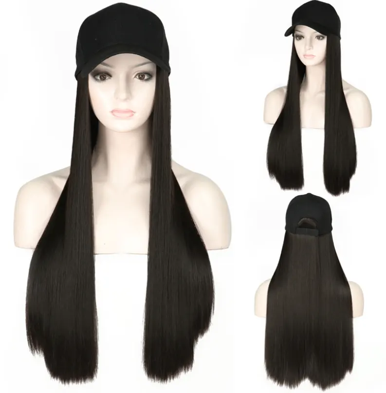 Hat Wig One Female Wig Long Hair Natural Fashion