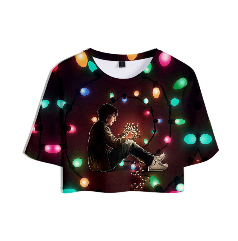 Female cropped short t-shirt