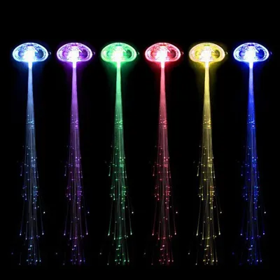 LED Flashing Hair Braid Glowing Luminescent Hairpin Hair Ornament Girls LED Novetly Toys New Year Party Christmas - Colorful