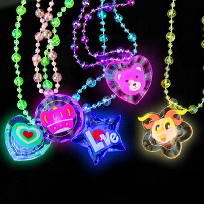 LED Flashing Hair Braid Glowing Luminescent Hairpin Hair Ornament Girls LED Novetly Toys New Year Party Christmas Alec Necklace - Shop at LoveMi