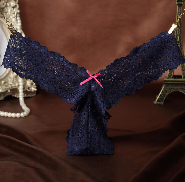 Lace transparent seamless underwear Blue - Shop at LoveMi