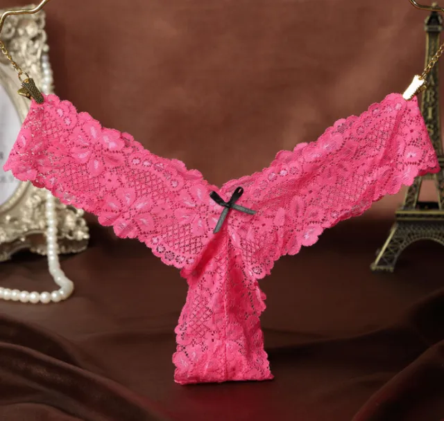 Lace transparent seamless underwear Red - Shop at LoveMi