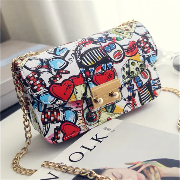 Lock small square bag Red - Shop at LoveMi