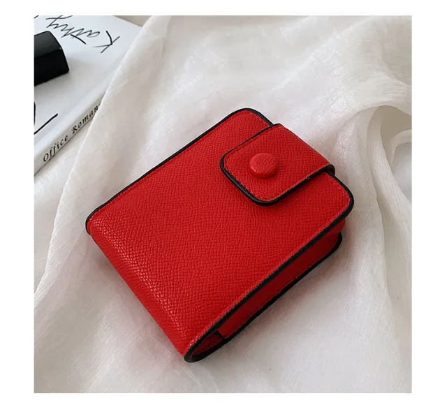Women's Mini Lipstick Bag with Mirror, Faux Leather, Red - Shop at LoveMi