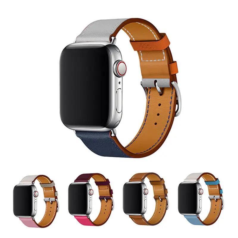Contrast Leather Strap