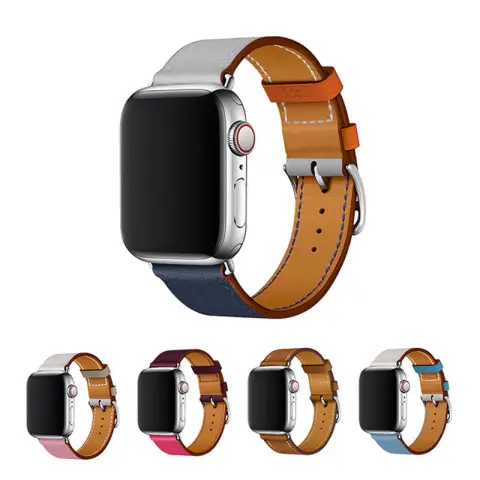 Contrast Leather Strap