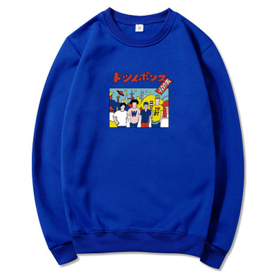 Round neck sweater men's head fleece thickened long sleeves