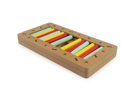 Pet dog, puzzle toy new wooden play feeding multi-functional pet toys - Square