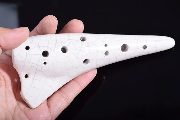 Submarine Small Ocarina 12 Hole Treble C Adjustable Porcelain